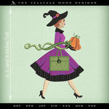  Machine Embroidery: 1950s Witch Costume (6, 7, and 8 Inches Tall)