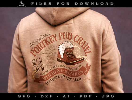 Art & Cut Files: Wizard Pub Crawl Retro-style Artwork
