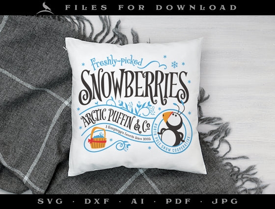 Art & Cut Files: Fun "Snowberries" Sign & Label Inspired by "Elf" Movie