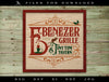 Art & Cut Files: Set of Two "Ebenezer Company" Vintage-style Designs