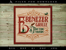  Art & Cut Files: Set of Two "Ebenezer Company" Vintage-style Designs