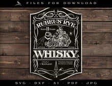  Art & Cut Files: "Rubeus Rye Whisky" Wizarding Label and Sign