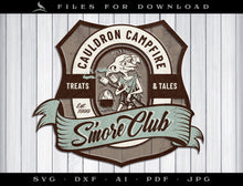  Art & Cut Files: Wizarding "Cauldron Campfire Smore Club" Design