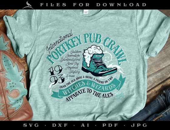 Art & Cut Files: Wizard Pub Crawl Retro-style Artwork