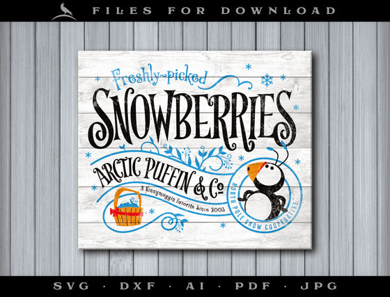 Art & Cut Files: Fun "Snowberries" Sign & Label Inspired by "Elf" Movie