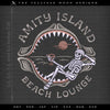 Embroidery:  "Amity Island Beach Lounge" Horror Humor - Four Sizes 5.5 to 8.5 Inches Tall