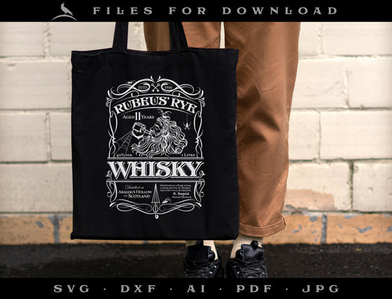 Art & Cut Files: "Rubeus Rye Whisky" Wizarding Label and Sign