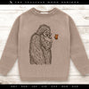 Embroidery: Bigfoot & Butterfly Sketch - Six Sizes Between 6 and 12 Inches Tall
