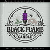 Embroidery: "Black Flame Candle" Label (Five Sizes, Six Thread Colors)