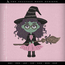  Embroidery Files: "Wee Wicked Witch" Cartoon Design Inspired by the Classic Book