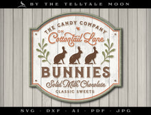  Art & Cut Files: Spring "Cottontail Lane Chocolate Bunnies" Candy Sign & Label