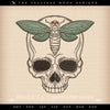 Embroidery: Cicada Skull - Five Sizes 4 to 8 Inches Square - Three Thread Colors