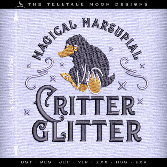 Embroidery: Magical Beast "Critter Glitter" Design Set (5, 6, 7, and 8 Inches)