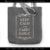 Embroidery: "Keep Calm and Carry Garlic" - Four Sizes Between 7 and 10 Inches Tall