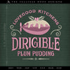 Embroidery: "Dirigible Plum Pudding" Wizard Humor (4, 5, and 6 Inches)