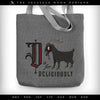 Embroidery: "D is for Deliciously" Witch-inspired Goat Humor - Six Sizes About 5 to 10 Inches