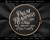 Embroidery: "Palm Readings" Dark Vintage Design - 5, 6, and 7 Inches Square