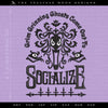 Embroidery Files: Gothic "Socialize" Design Inspired by Haunted Mansion - Five Sizes - Two Thread Colors