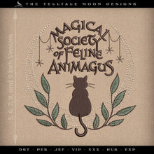  Embroidery: Wizarding Society of Feline Animagus - Five Sizes 5 to 9 Inches