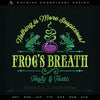 Embroidery: "Frog's Breath" - Four Sizes 5 to 8 Inches Wide - Six Thread Colors