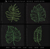 Embroidery: FOUR Leaf Drawings - Majestic Palm, Monstera, and Philodendron - Several Sizes Each