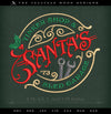 Embroidery: "Santa's Garage" Retro Style Christmas Sign (5 Colors; 4 Sizes Between 6.5 and 7.8 Inches Wide)