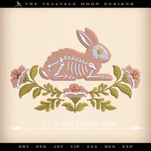  Embroidery Files: Gothic Spring Bunny - 6, 7, 8, 9, and 10 Inch Versions