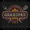 Embroidery: "Grandpa's BBQ" Fun Logo for Backyard Barbecue