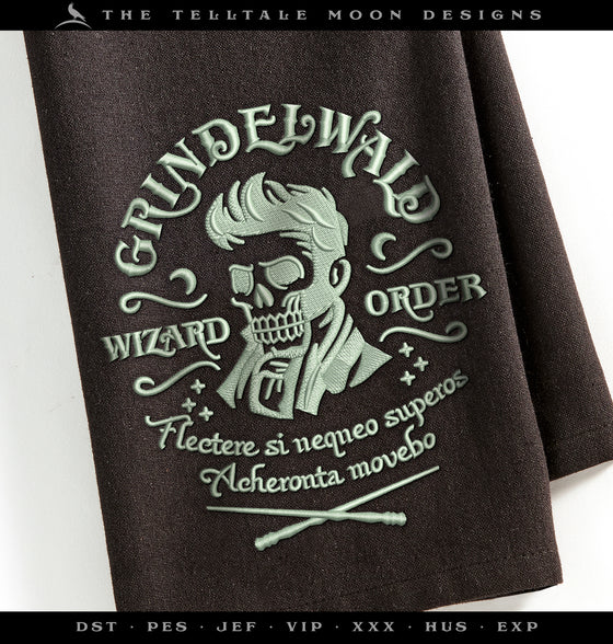 Embroidery Files: Dark Wizard Order (5, 5.5, 6, 6.75, 7.8, and 9 Inches Tall)