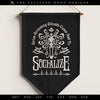 Embroidery Files: Gothic "Socialize" Design Inspired by Haunted Mansion - Five Sizes - Two Thread Colors