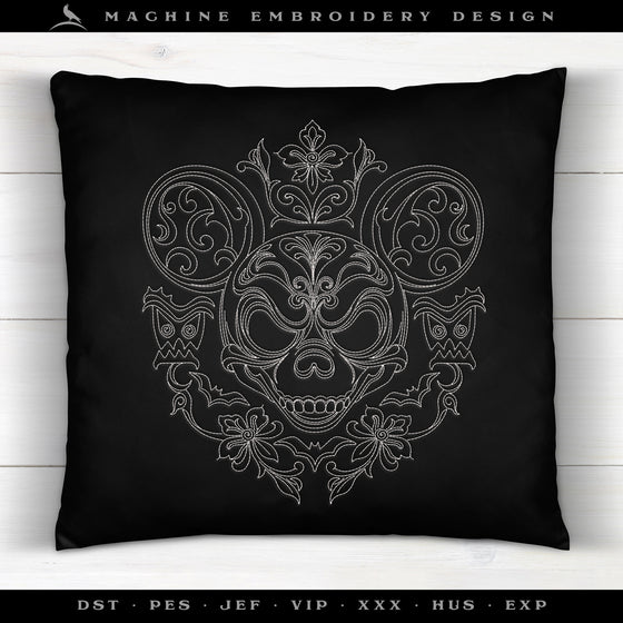 Embroidery: "Happy Haunts Materialize" - Three Versions - Several Sizes 4 Inches and Larger