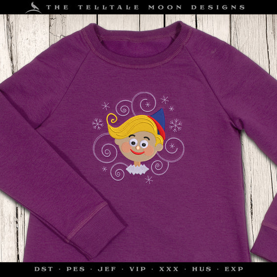 Embroidery Files: Hermey the Elf (4, 4.5, 5, 5.5, and 6 Inches Square)