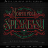 Embroidery: Run-stitch "Nostalgic North Pole Speakeasy" - Seven Sizes - Four Thread Colors