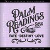 Embroidery: "Palm Readings" Dark Vintage Design - 5, 6, and 7 Inches Square