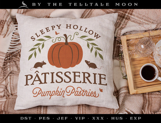 Art & Cut Files: Vintage-style Autumn Design "Sleepy Hollow Patisserie"