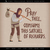 Embroidery: Medieval Humor "Satchel of Richards" - Six Sizes About 4 to 9 Inches Wide