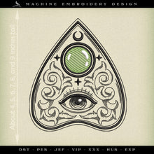  Embroidery: Seeing-eye Ouija Planchette - Six Sizes 4 to 9 Inches Tall