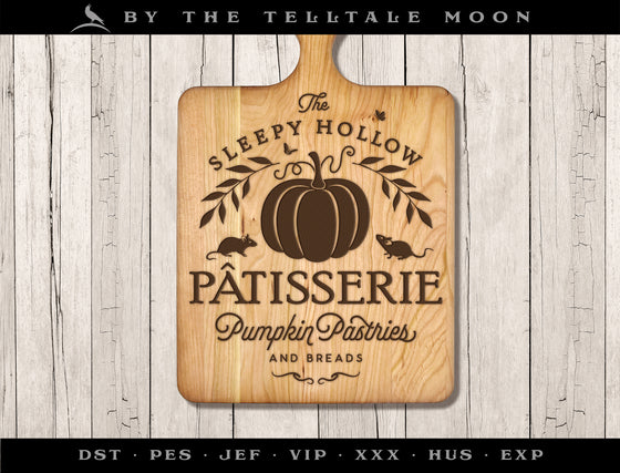 Art & Cut Files: Vintage-style Autumn Design "Sleepy Hollow Patisserie"