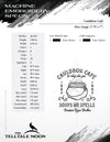 Embroidery: "Cauldron Cafe" Design - Five Sizes Just Under 6, 7, 8, 9, and 10 Inches Tall