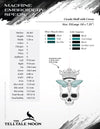 Embroidery: Crowned Skull with Cicada - Six Sizes 5 to 10 Inches Tall