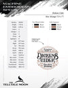 Embroidery: "Dickens Cider" Label - Five Sizes About 5 to 8 Inches - Two Colors