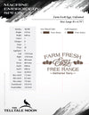 Machine Embroidery: Classic Farmhouse "Farm Fresh Eggs" Sign (7, 8, 9, and 10 Inches Wide)