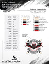 Embroidery Files: "Frog Bros. Vampire Killers" Logo - Five Sizes 6 to 10 Inches Wide