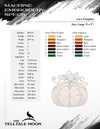 Embroidery: Lace Pumpkin - Four Sizes 7 to 12 Inches Square - Seven Thread Colors