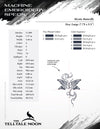 Embroidery: Mystic Butterfly Design - 4, 5, 6, 7, 8, 9, 10 Inches Tall