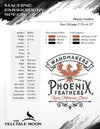 Embroidery: "Phoenix Feathers" Wizard Wandmaker Logo (4, 5, 6, 7, 8, 9, and 10 Inches)