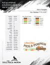 Embroidery: Pick-a-Pumpkin Farm Sign (Three Sizes 7-9 Inches Wide)