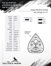 Embroidery: Drawing of a Ouija Planchette - Eight Sizes 5 to 12 Inches Tall