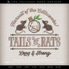 Embroidery: "Tails of Rats" - Four Sizes 5 to 8 Inches Wide - Eight Thread Colors