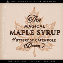  Machine Embroidery: Wizard World Maple Syrup (6, 7, and 8 Inches Square; Two Thread Colors)